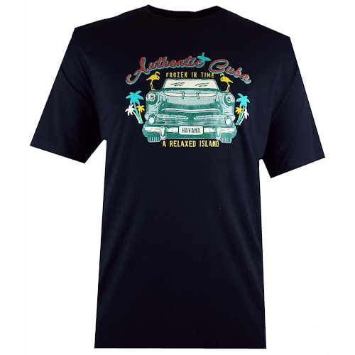 Espionage Cuba Print T-Shirt Navy